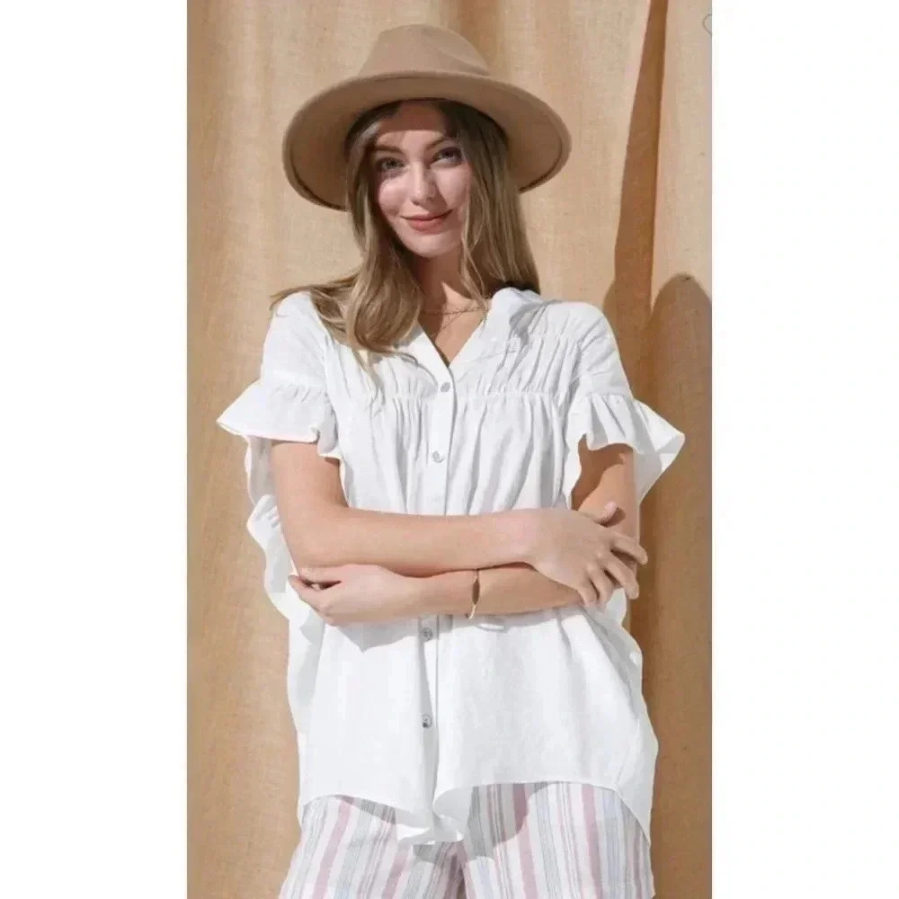 Cozy Co. Ruffle Blouse - Picture 1 of 12